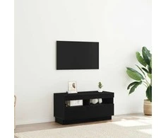 TV staliukas Televizoriaus spintelė Juodas ąžuolas 80 x 35 x 40 cm