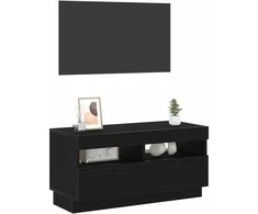 TV staliukas Televizoriaus spintelė Juodas ąžuolas 80 x 35 x 40 cm
