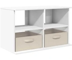 TV staliukas Televizoriaus stovas su stalčių Balta 79 x 40 x 48 cm