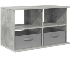 TV staliukas Televizoriaus stovas su stalčių Betono pilka 79 x 40 x 48 cm
