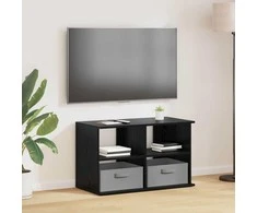 TV staliukas Televizoriaus stovas su stalčių Juodas ąžuolas 79 x 40 x 48 cm