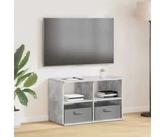 TV staliukas Televizoriaus stovas su stalčių Betono pilka 79 x 40 x 48 cm