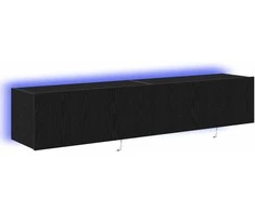 TV staliukas TV sieninė spintelė su LED 2 pcs Juodas ąžuolas 80 x 35 x 31 cm