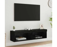 TV staliukas TV spintelių komplektas 2 pcs Juodas ąžuolas 60 x 30 x 30 cm