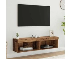 TV staliukas TV spintelių komplektas 2 pcs Senovinis medis 60 x 30 x 30 cm