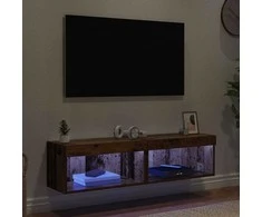 TV staliukas TV spintelių komplektas 2 vnt. Senovinis medis Apdirbta mediena