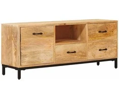 TV staliukas Televizorių stovai Ruda 110 x 30 x 46 cm Kietas mango medis