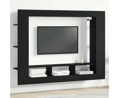 TV staliukas Televizoriaus spintelė juoda ąžuolo 152 x 22 x 113 cm