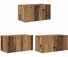 TV staliukas TV spintelių komplektas 3 pcs Ruda 60 x 30 x 30 cm