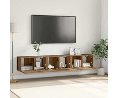 TV staliukas TV spintelių komplektas 3 pcs Ruda 60 x 30 x 30 cm