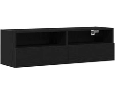 TV staliukas TV sieninė spintelė Juodas ąžuolas 100 x 30 x 30 cm