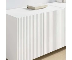 TV staliukas TV sieninė spintelė 2 pcs Balta 59,5 x 31 x 40 cm