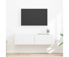 TV staliukas TV sieninė spintelė 2 pcs Balta 60 x 31 x 29,5 cm