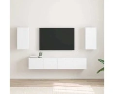TV staliukas TV sieninė spintelė 2 pcs Balta 30 x 31 x 60 cm