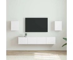 TV staliukas TV sieninė spintelė 2 pcs Balta 30 x 31 x 40 cm