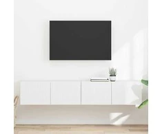 TV staliukas TV sieninė spintelė 2 pcs Balta 78,5 x 31 x 29,5 cm