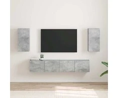 TV staliukas TV sieninė spintelė 2 pcs Betoninė 30 x 31 x 60 cm