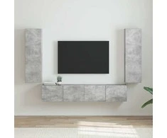 TV staliukas TV sieninė spintelė 2 pcs Betoninė 30 x 31 x 100 cm