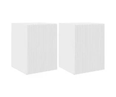 TV staliukas TV sieninė spintelė 2 pcs Blizgus baltas 30 x 31 x 40 cm