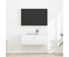 TV staliukas TV sieninė spintelė 2 pcs Blizgus baltas 39 x 31 x 29,5 cm