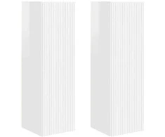 TV staliukas TV sieninė spintelė 2 pcs Blizgus baltas 30 x 31 x 100 cm