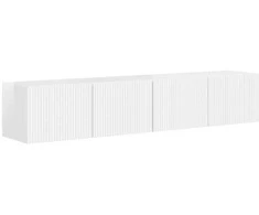 TV staliukas TV sieninė spintelė 2 pcs Blizgus baltas 78,5 x 31 x 29,5 cm