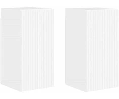 TV staliukas TV sieninė spintelė 2 pcs Blizgus baltas 30 x 31 x 60 cm