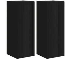 TV staliukas TV sieninė spintelė 2 pcs Juoda 30 x 31 x 80 cm