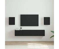 TV staliukas TV sieninė spintelė 2 pcs Juoda 30 x 31 x 40 cm