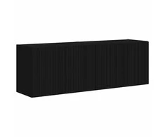 TV staliukas TV sieninė spintelė 2 pcs Juoda 59,5 x 31 x 40 cm
