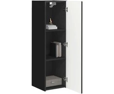 TV staliukas TV sieninė spintelė 2 pcs Juoda 30 x 31 x 100 cm