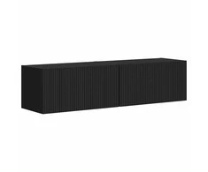 TV staliukas TV sieninė spintelė 2 pcs Juoda 60 x 31 x 29,5 cm