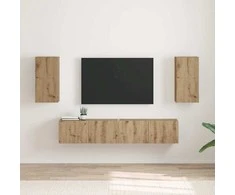 TV staliukas TV sieninė spintelė 2 pcs Meistrų ąžuolas 30 x 31 x 60 cm