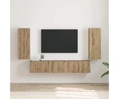 TV staliukas TV sieninė spintelė 2 pcs Meistrų ąžuolas 30 x 31 x 80 cm