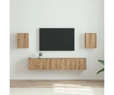 TV staliukas TV sieninė spintelė 2 pcs Meistrų ąžuolas 30 x 31 x 40 cm
