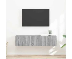 TV staliukas TV sieninė spintelė 2 pcs Pilkas Sonoma 60 x 31 x 29,5 cm