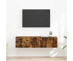 TV staliukas TV sieninė spintelė 2 pcs Rūkyta ąžuolas 60 x 31 x 29,5 cm