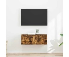 TV staliukas TV sieninė spintelė 2 pcs Rūkyta ąžuolas 39 x 31 x 29,5 cm