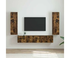 TV staliukas TV sieninė spintelė 2 pcs Rūkyta ąžuolas 30 x 31 x 100 cm