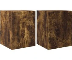 TV staliukas TV sieninė spintelė 2 pcs Rūkyta ąžuolas 30 x 31 x 40 cm