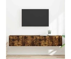 TV staliukas TV sieninė spintelė 2 pcs Rūkyta ąžuolas 78,5 x 31 x 29,5 cm