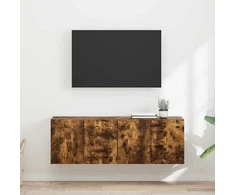 TV staliukas TV sieninė spintelė 2 pcs Rūkyta ąžuolas 59,5 x 31 x 40 cm