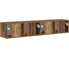 TV staliukas TV sieninė spintelė 2 pcs Senovinis medis 78,5 x 31 x 29,5 cm