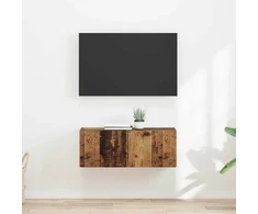 TV staliukas TV sieninė spintelė 2 pcs Senovinis medis 39 x 31 x 29,5 cm