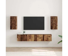 TV staliukas TV sieninė spintelė 2 pcs Senovinis medis 30 x 31 x 60 cm