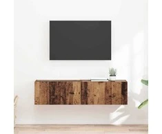 TV staliukas TV sieninė spintelė 2 pcs Senovinis medis 60 x 31 x 29,5 cm