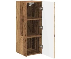 TV staliukas TV sieninė spintelė 2 pcs Senovinis medis 30 x 31 x 80 cm