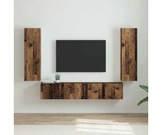 TV staliukas TV sieninė spintelė 2 pcs Senovinis medis 30 x 31 x 100 cm
