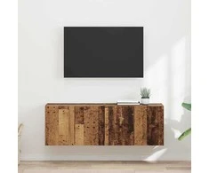 TV staliukas TV sieninė spintelė 2 pcs Senovinis medis 59,5 x 31 x 40 cm