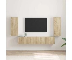 TV staliukas TV sieninė spintelė 2 pcs Sonoma 30 x 31 x 80 cm